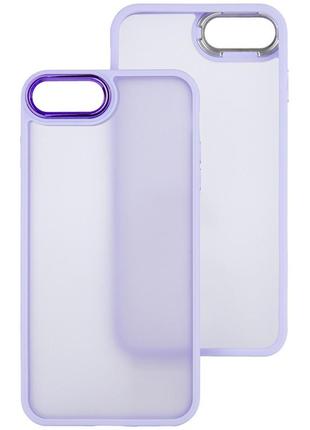 Чохол fiji lens для apple iphone 8 бампер матовий з захистом блока камер violet