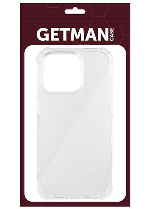Tpu чехол getman ease logo усиленные углы для apple iphone 15 pro max (6.7 дюйма) бесцветный (прозрачный) 8