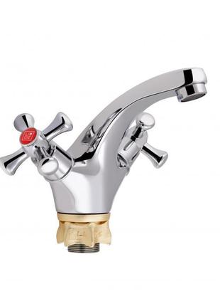Смеситель для раковины lidz lamb 161f двухвентильный ldlam161fcrm35446 chrome