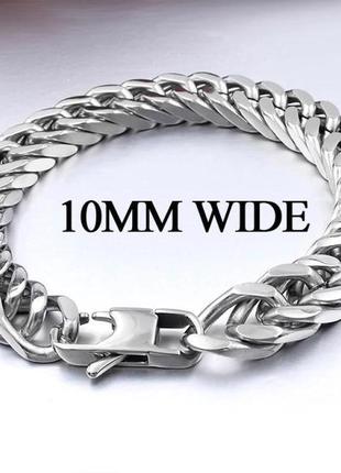 Браслет  из нержавеющей стали moorvan  10 мм  длинна 20 см