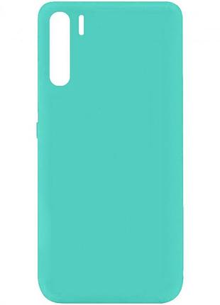 Чохол fiji soft для oppo a91 силікон бампер м'ятно-блакитний