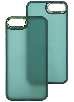 Чохол fiji lens для apple iphone 6 plus / 6s plus бампер матовий з захистом блока камер dark green