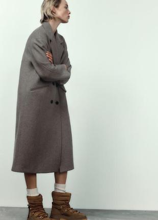 Дуті черевики натуральний замш/текстиль zara