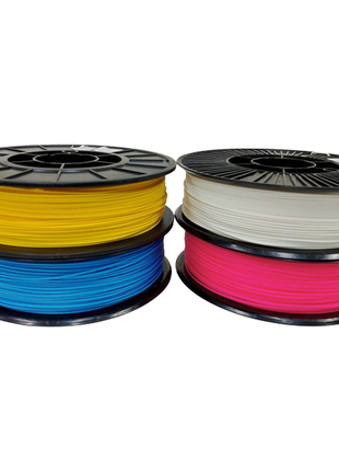 Набор 4в1 pla филамент пластик для 3dпринтера pochatok filament 1,75мм 0,75кг желтый, голубой, розов