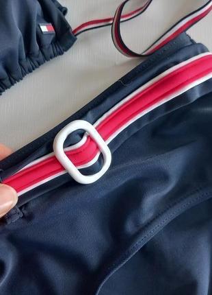 Tommy hilfiger модный фирменный спортивный раздельный купальник треугольные чашки на с-д8 фото