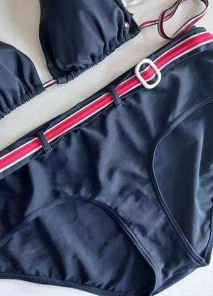 Tommy hilfiger модный фирменный спортивный раздельный купальник треугольные чашки на с-д7 фото