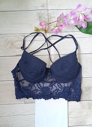 Мереживний подовжений бюстгальтер топ бюстье