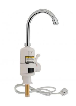 Проточный кран-водонагреватель кухонный для кухни lidz warm 056 ldwar056wcr24984 white / chrome