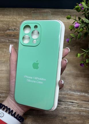 Чехол на iphone 14 pro max о макс квадратных борта на айфон silicone case full camera на apple