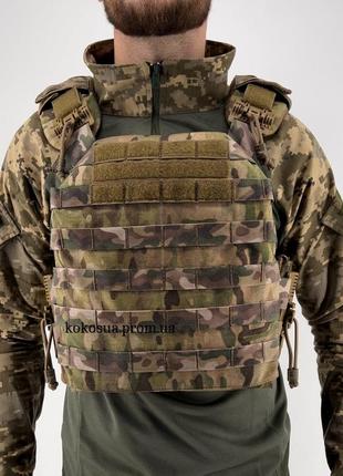 Плитоноска з камербандами під балістику мультикам бронежилет cordura 1000d