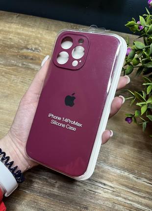 Чохол на iphone 14 pro max про макс квадратні борти на айфон silicone case full camera на apple1 фото