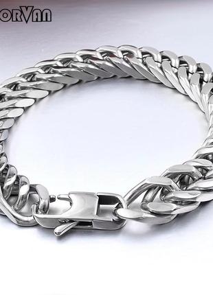 Браслет  из нержавеющей стали moorvan  10 мм  длинна 21 см