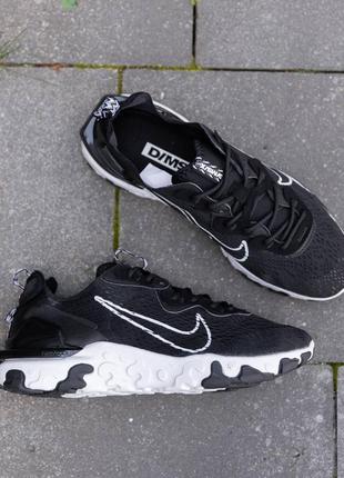 Мужские кроссовки nike react vision black white 2