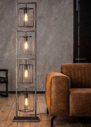 Торшеры лофт, с металлическим плафоном, напольные лампы для дома, для комнаты