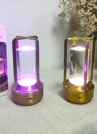 (558) світлодіодна бездротова настільна лампа в індустріальному стилі металеві настільні лампи