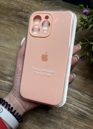 Чохол на iphone 14 pro max про макс квадратні борти на айфон silicone case full camera на apple1 фото