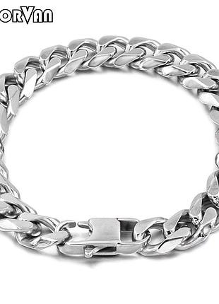 Браслет  из нержавеющей стали moorvan  9мм  длинна 21 см