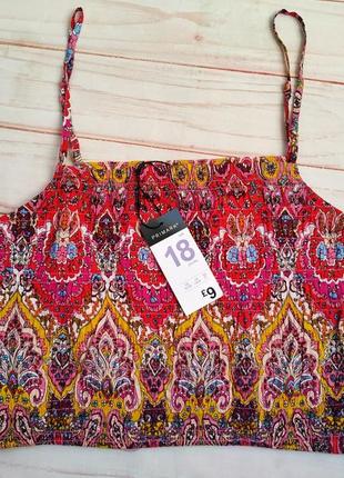 Топ с принтом* резинка