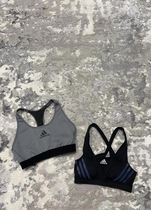 Спортивний жіночий женский  кроп топ топік для бігу для спорту adidas
