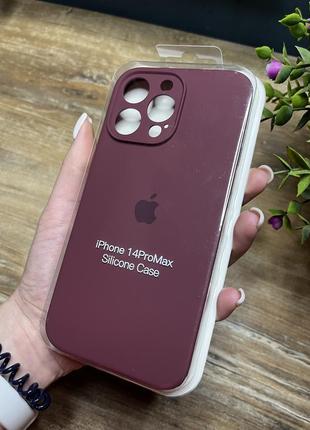 Чохол на iphone 14 pro max про макс квадратні борти на айфон silicone case full camera на apple1 фото