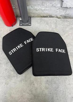 Комплект захисних керамічних бронеплит полекшені 25х30 strike face 6 класу (2.3 кг одна)