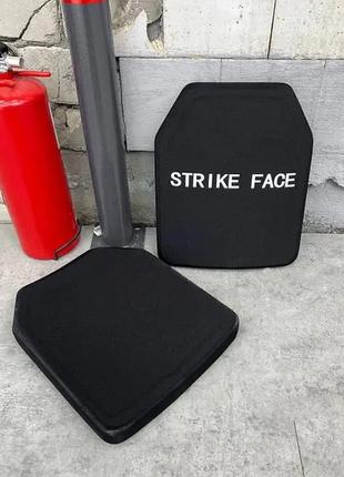 Комплект захисних керамічних бронеплит полекшені 25х30 strike face 6 класу (2.3 кг одна)2 фото