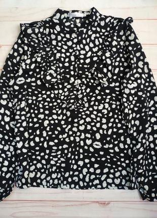 Блуза з принтом* з воланами