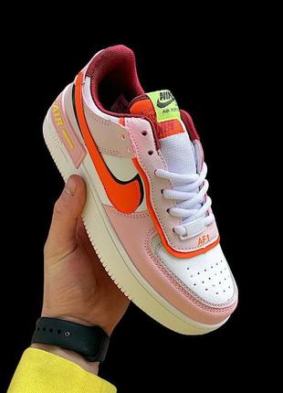 Nike air zoom 1 shadow white & pink & orange3 фото