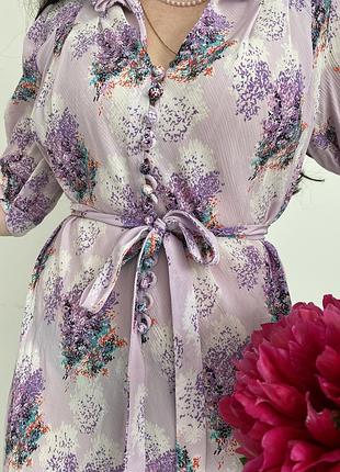 Винтажное платье в цветы миди