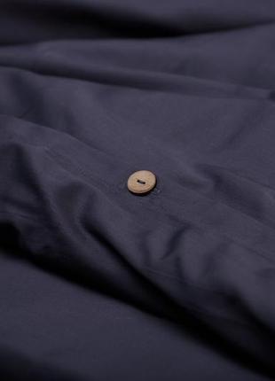 Комплект постельного белья полуторный dark gray с натурального сатина 150х210 см3 фото