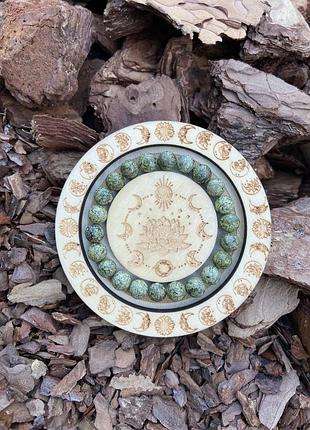 Змійовик браслет з натурального каміння символ 2025 року