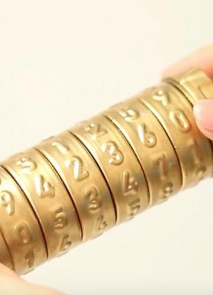 Подарунок на весілля оригінальний з секретом "криптекс" золотий cherry gold