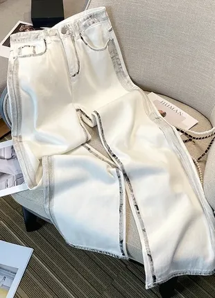 (660) корейские мешковатые джинсы на талии для женщин модные прямые широкие брюки 2022 г.