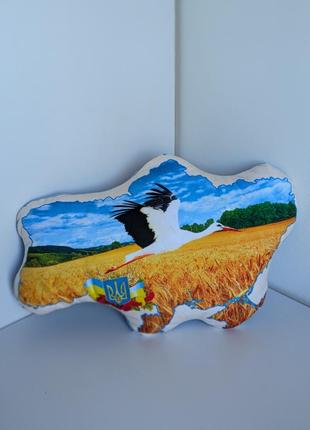 Подушка карта україни. м'які іграшки