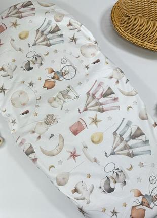 Простирадло непромокаюче в дитячу коляску на резинці (бавовна + мемрана)