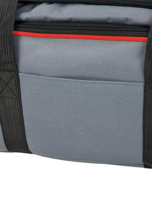 Сумка переноска для кошек и собак 66x38x26 см cosmopet cp-05 (s) grey-red9 фото