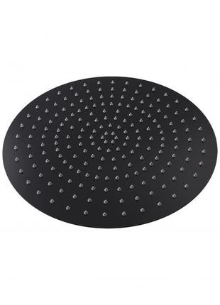 Лейка для верхнего душа qtap hlavova 400 мм округлая qthlas400o1zbb black matt