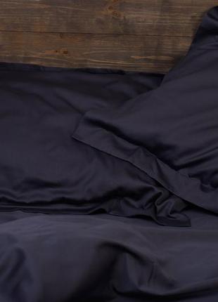 Комплект постельного белья семейный dark gray с натурального сатина 150х210 см 2 шт2 фото