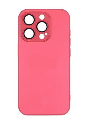 Чохол-накладка скляний матовий із захистом камери matte ag-glass iphone 12 cola red