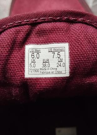 Кеди vans old skool "mono bordo"7 фото