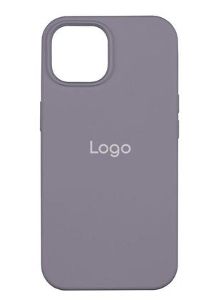 Чехол spase silicone case full size aa iphone 15 lavender grey