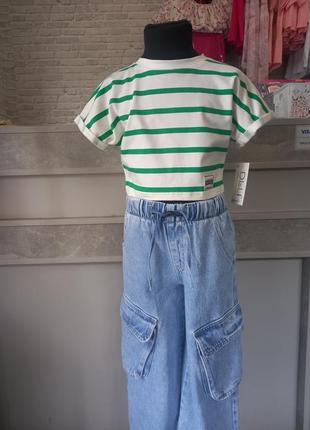 Футболка у смужку укорочена дитяча . футболка для дівчинки. одяг дитячий літо 2024