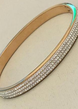 Гіпоалергенний позолочений браслет з медичної сталі (stainless steel)