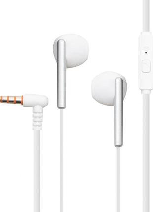 Дротові навушники celebrat 3.5 mm g6 вкладки з мікрофоном 1.2 m white