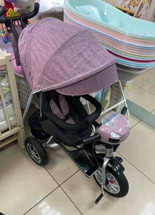 Триколісний велосипед з батьківською ручкою новий