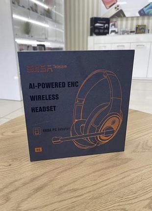 Bluetooth-гарнітура eksa h6 з мікрофоном та usb-адаптером, 30 год, ai шумозаглушення