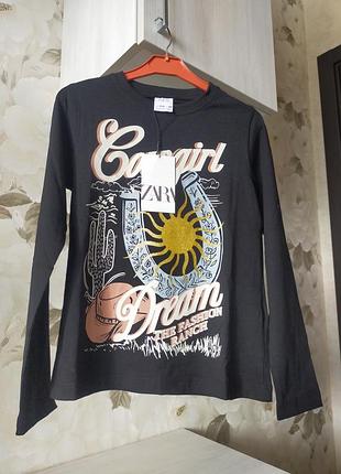 Реглан кофта футболка 140 см zara