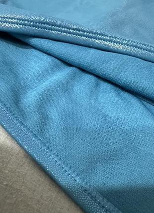 Купальник  жіночий блискучий голубий бірюзовий стиль кім кардашьян топ і плавки блестящий бирюза6 фото