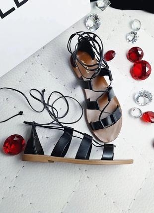 Aldo оригинал кожаные сандалии гладиатора на шнуровке