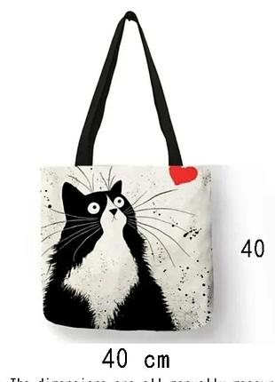 Сумка-шоппер с котиком, котомания